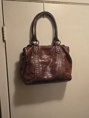 Frye Classic Brown Leather Tote Handbag